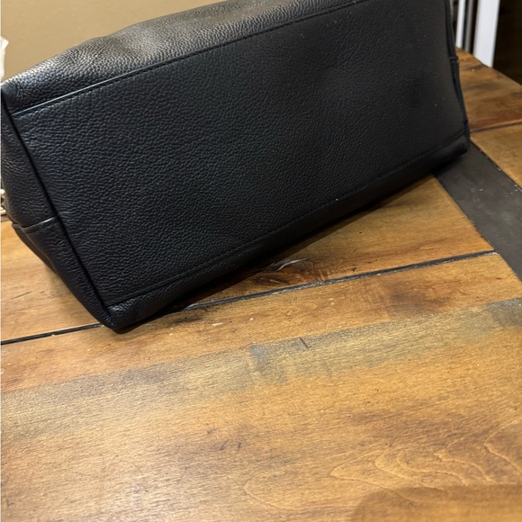 Kate Spade Black Leather Handbag with Gold Accents - Picture 3 of 4